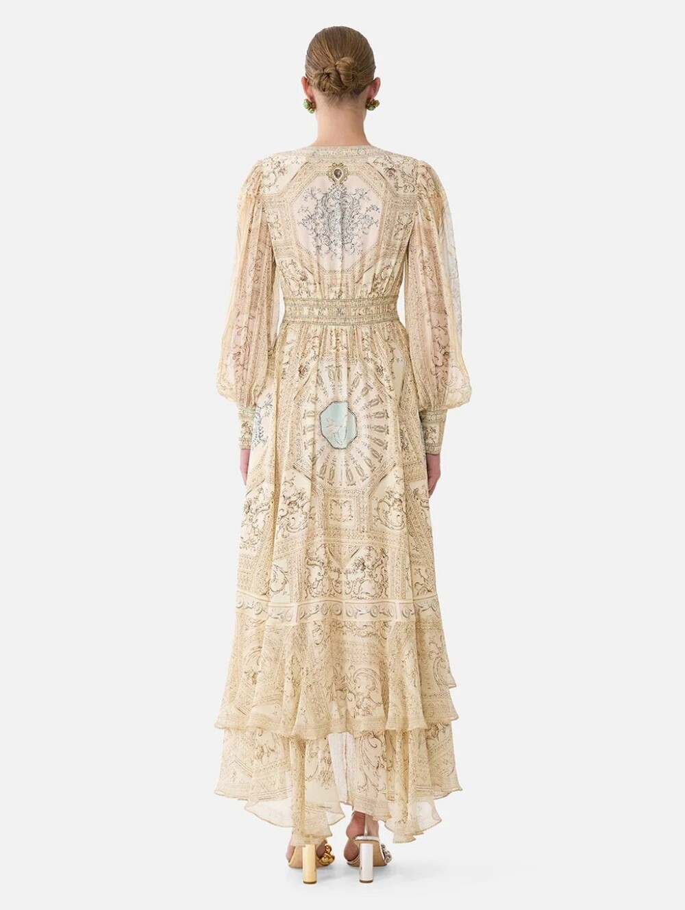 Camilla long button front dress In A beloved boudoir - Picture 4 of 13